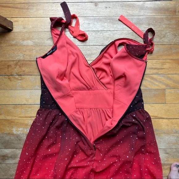 Eshakti ombré star print Georgette dress - Picture 13 of 16